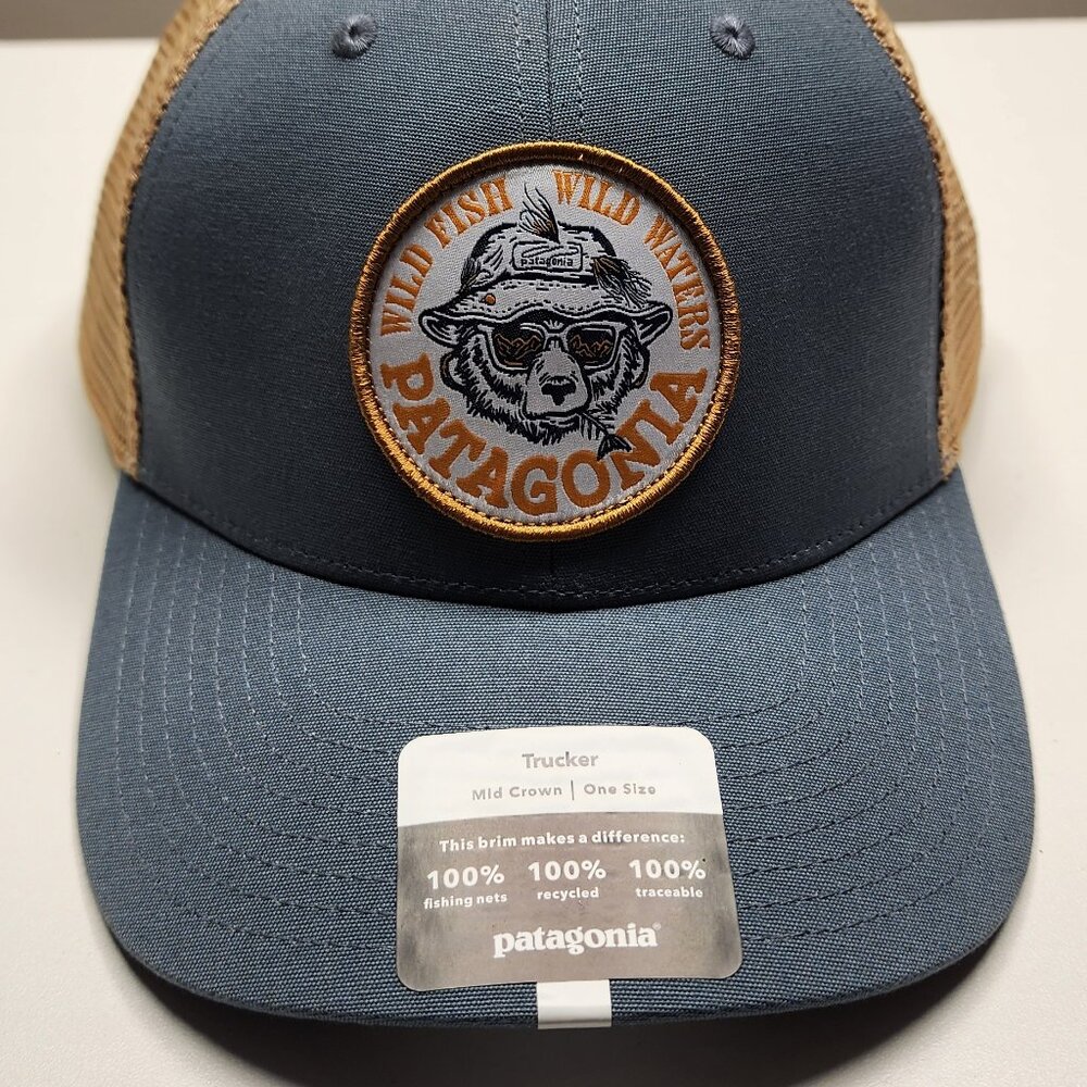 NWT - Patagonia Trucker Hat - Wild Fish Wild Waters snapback never worn